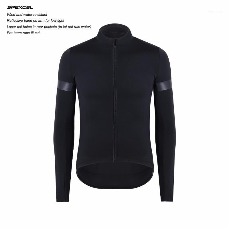 

2020 UPDATE CUT SPEXCEL Technology Windproof and rain protection Cycling Jersey long sleeve protection combined Bicycle clothes1, Black