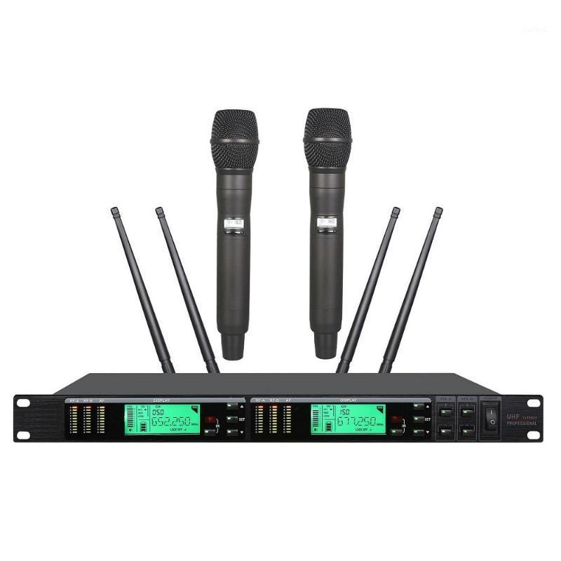 

Bolymic UHF Dual Channel Wireless Handheld Microphone, Easy-to-use Karaoke Wireless Microphone System True Diversity1
