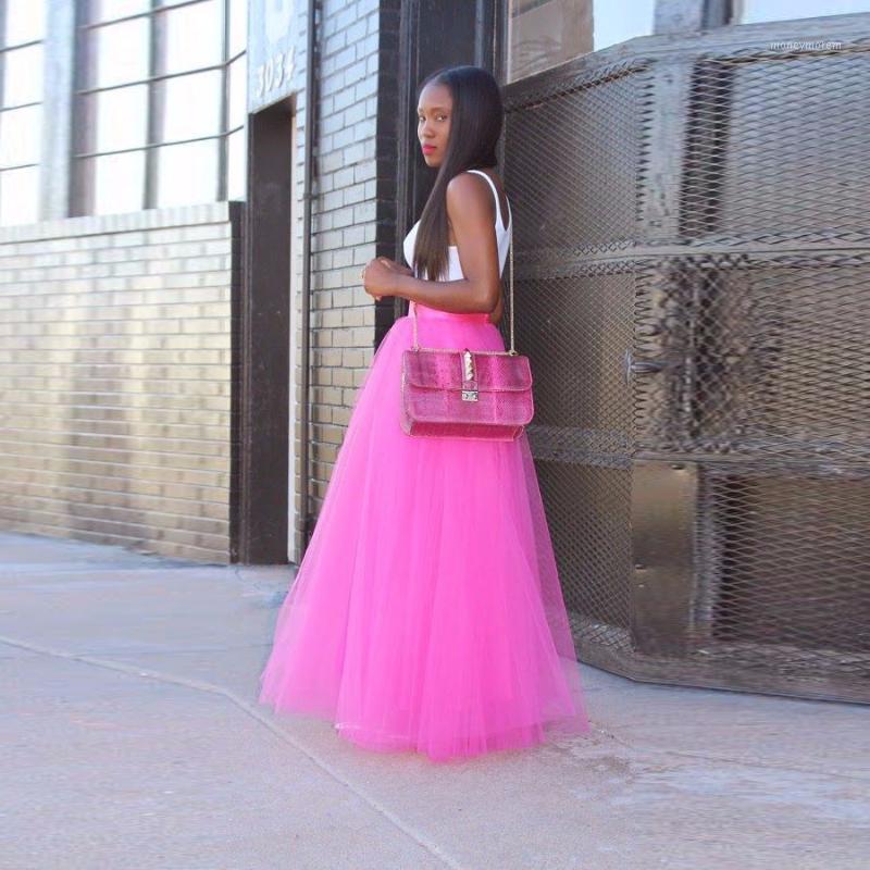 

Hot Sale 2020 Treading Long Tulle Skirt Street Style Puffy Tutu Skirt With Lining Custom Made Size And Color Free Skirts Women1, White