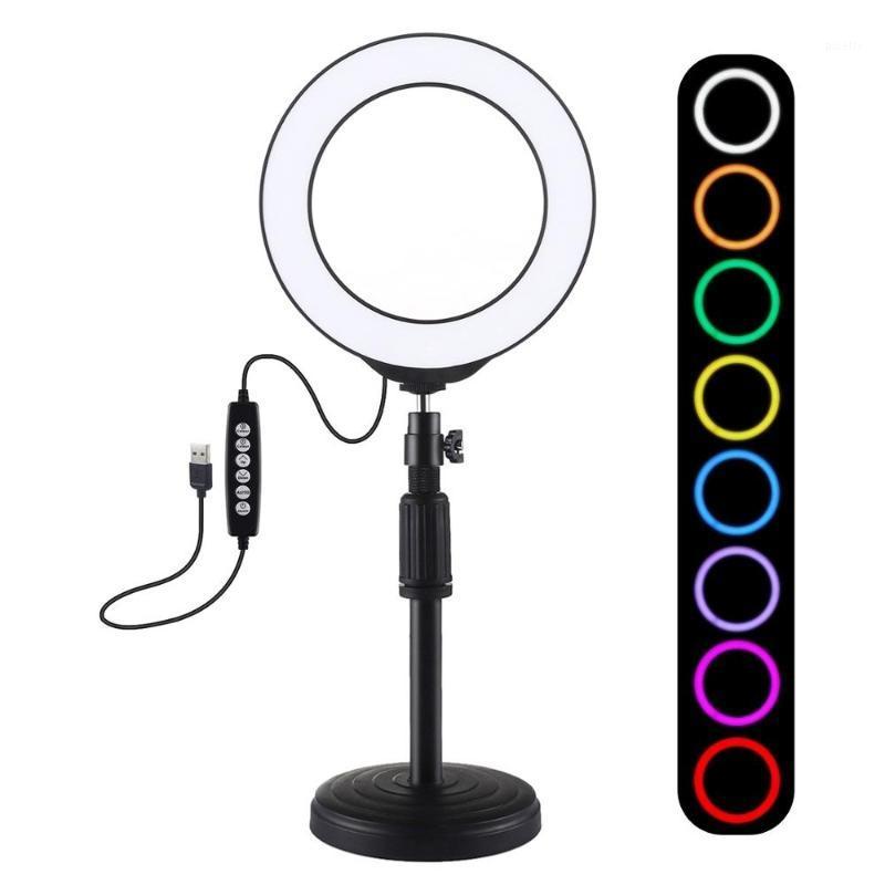 

4.7/6.2 Inch RGBW Dimmable LED Selfie Ring Light Youtube Video Live Broadcast Photo Studio Vlogging Light & Desktop Stand Holder1