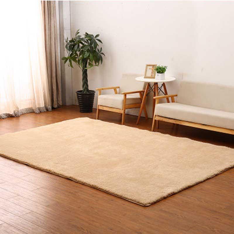 

Lamb Cashmere Soft Plush Carpet Carpets for Bedroom Anti-Slip Floor Mats Living Room End Table Water Absorption Carpets Rugs, Camel