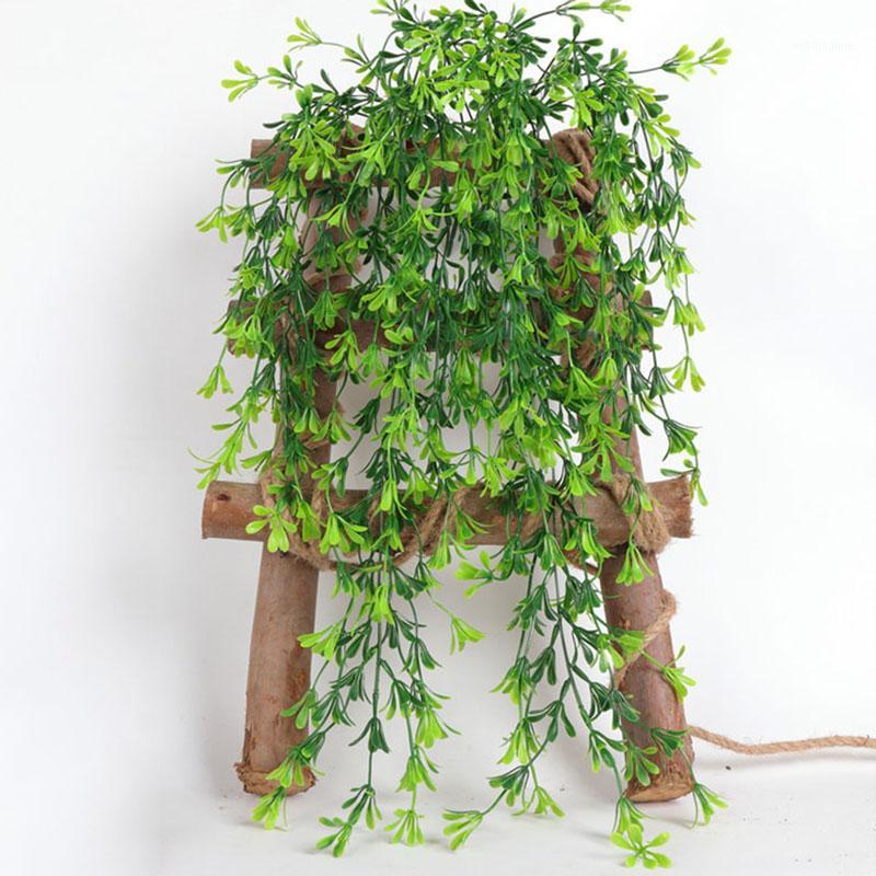 

Artificial Real Touch Sun Flower Petunia Wall Hanging Vine Simulation Leaves Home Wedding Party Green Plant Wall Decoration 82CM1