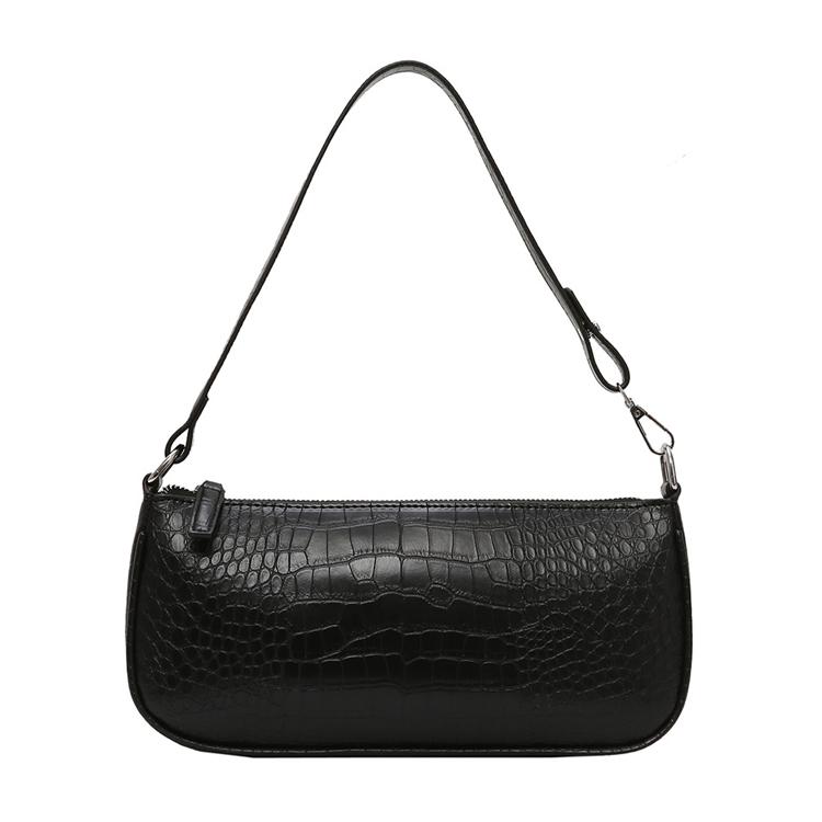 

2021 Alligator pattern high quality leather women hand bags baguette shoulder bag, Beige