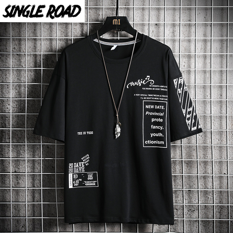 

SingleRoad Man's Black T-shirt Men 2020 Print Oversized Punk Cotton Hip Hop Japanese Streetwear Harajuku Tshirt Male T Shirt Men LJ200827, Blue t-shirt men