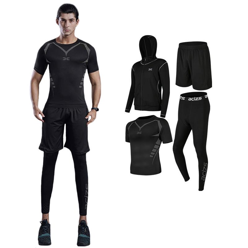

Hoodie And Sweatpants Set Mens Sportwear Workout Gym Clothing For Men Outfits Jogger Tracksuit Fitness Gymwear Black Sweat Suits