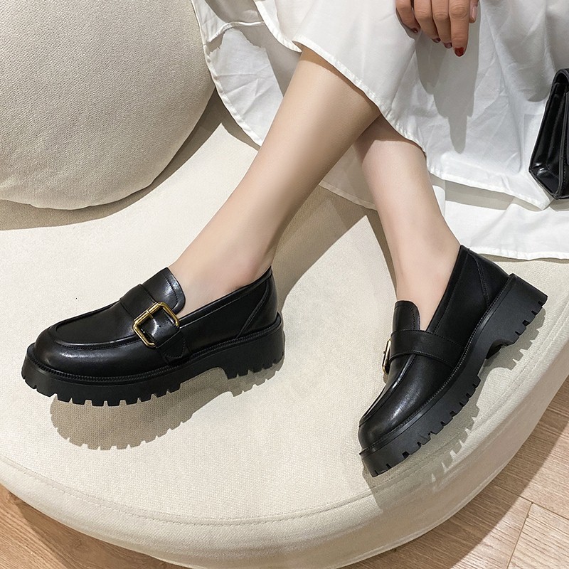

2021 New Bukcle Spring See Ladies Heel Toe Foot Fashion Shoes Pumps HGXC, Black