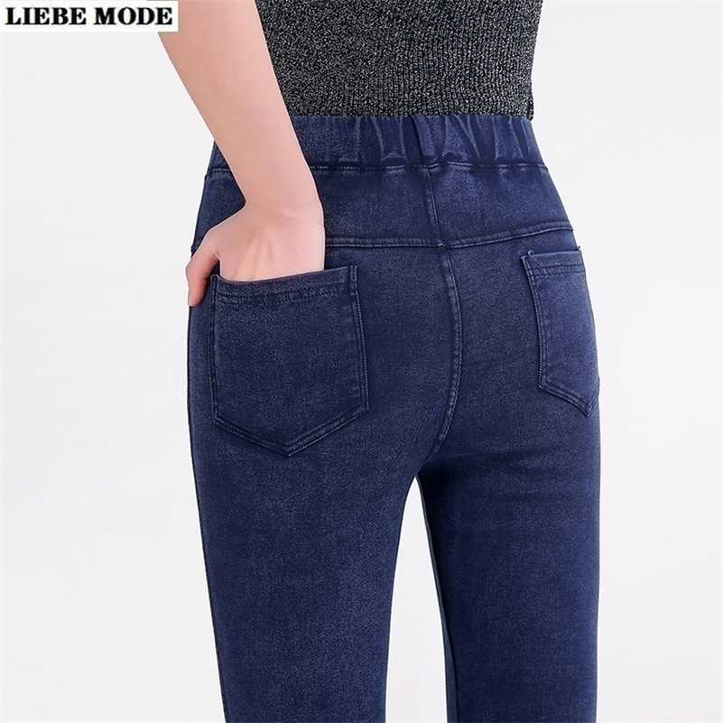 

Women Black Blue Jeans Leggings Mujer Casual Skinny Jeggings Womens High Waist Denim Legging Femme with 4 Pockets For Women 201202