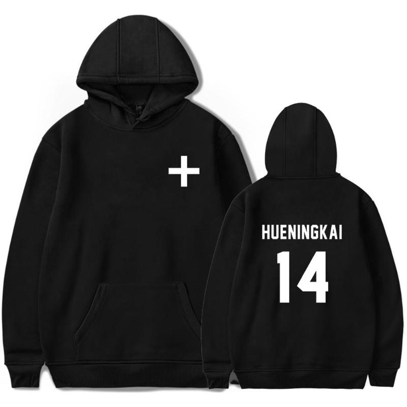 

2020 fashion kpop TXT Hoodies women men TXT TOMORROW X TOGETHER Hoodie Hueningkai name printed sweatshirt hoodie plus size XXXL, Hueningkai black