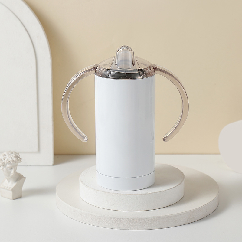 

12oz sublimation sippy cups straight kids tumbler for children vacuum insulated milk bottles double wall stainless steel baby bottle YFA2950, As picture