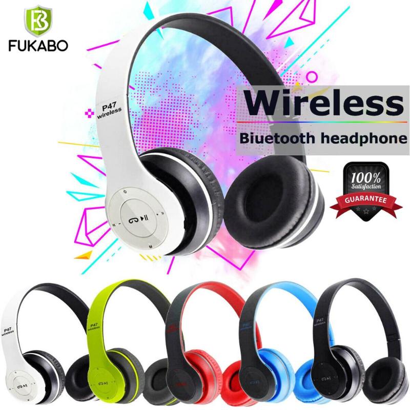 

9D HIFI Stereo Foldable Wireless Headphones Bluetooth Headset with mic support SD card For mobile sumsamg tablet, Blue
