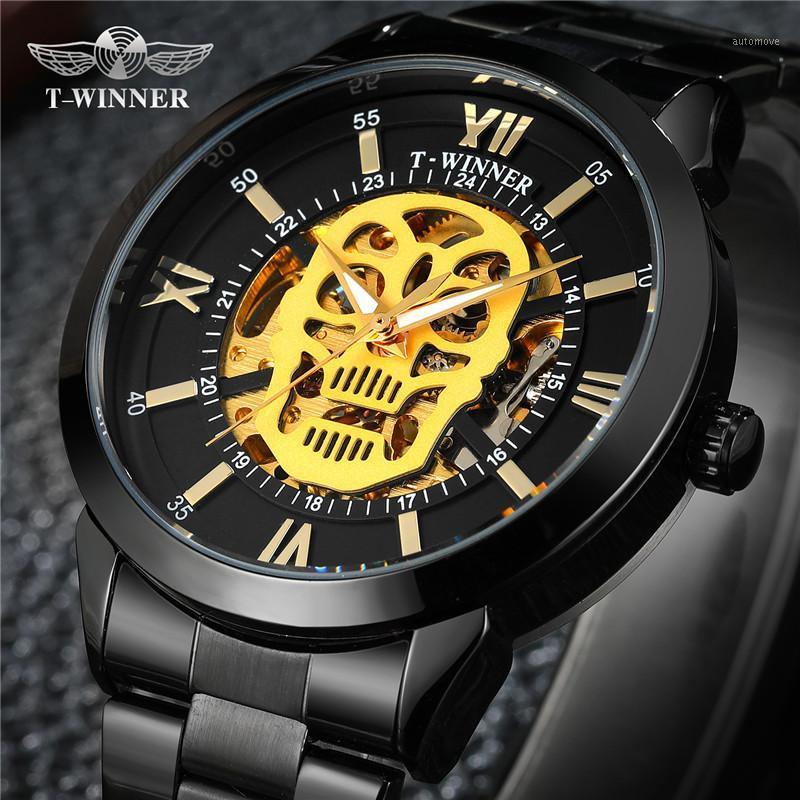 

WINNER Automatic Mechanical Men Wristwatch Sport Male Clock Top Steel Skeleton Waterproof Man Watch 0291, Wr02904 without box