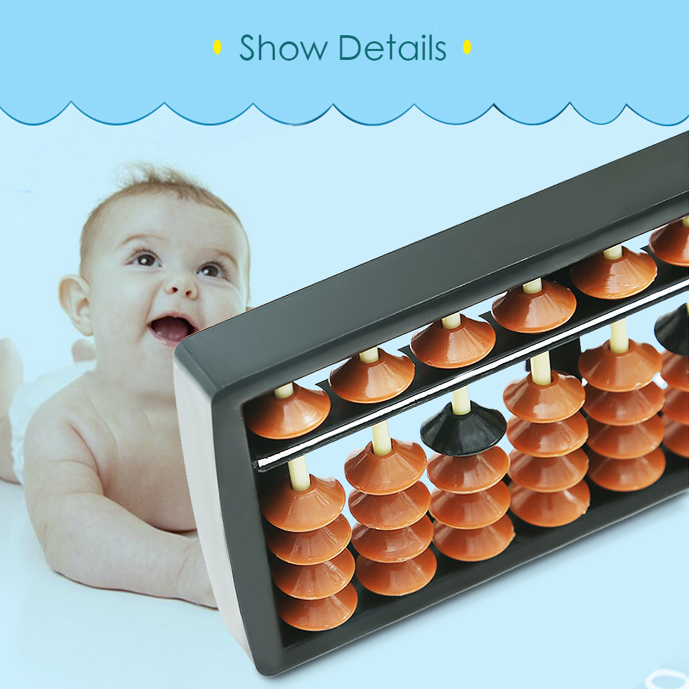 

17 11 Digits Abacus Soroban Beads Column Kid School Learning Aids Tool Math Business Chinese Traditional Abacus Educational Toys DHL