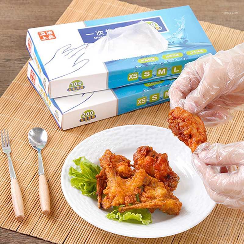 

100/200PCS Plastic Gloves Disposable Gloves for Restaurant Kitchen BBQ Eco-friendly Fruit Vegetable1