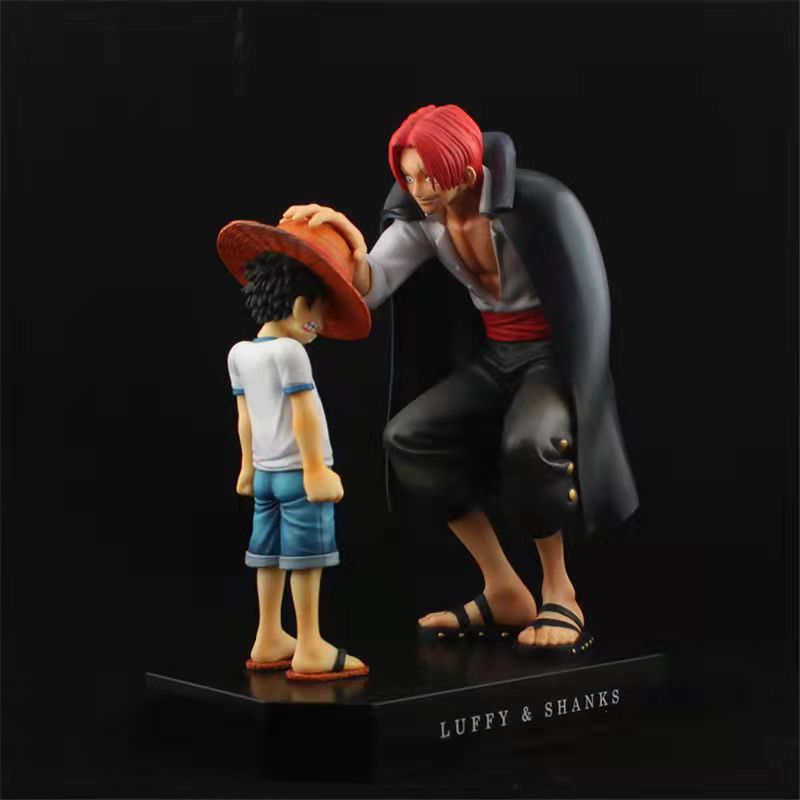 

One Piece Anime Figure Four Emperors Shanks Straw Hat Luffy Action Figure One Piece Sabo Ace Sanji Roronoa Zoro Figurine Kids Toys 18CM