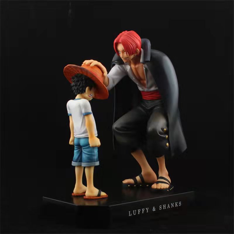 

One Piece Anime Figure Four Emperors Shanks Straw Hat Luffy Action Figure One Piece Sabo Ace Sanji Roronoa Zoro Figurine Kids Toys 18CM, 18cm no box