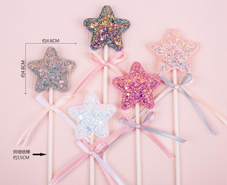 

Five-pointed Star Party Cake Topper Flag Cake Decor Supplies