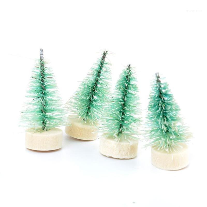 

12-piece Mini Christmas Tree Sisal Silk Cedar-Decorated Small Christmas Tree-Blue, Green Mini Tree Gift1