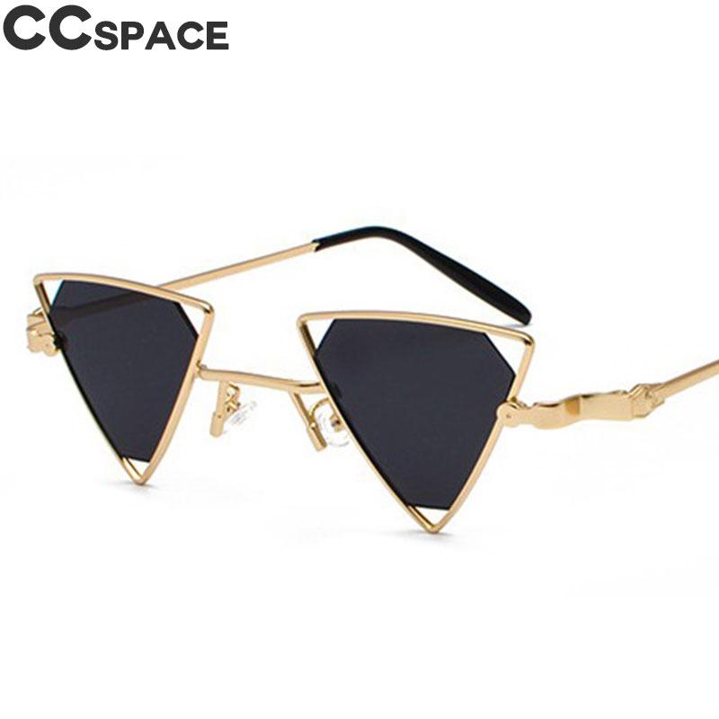 

Sunglasses 47712 Punk Hollow Triangle Men Women Vintage Metal Frame Retro Shades