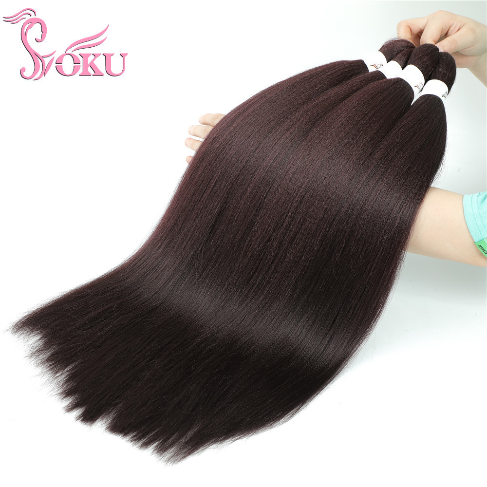 Costume Accessories Braiding Hair Pre Stretched EZ Braid Yaki Straight Synthetic Hair Extensions Ombre Crochet Box Braids Hair For Afro Wom-image-749078003