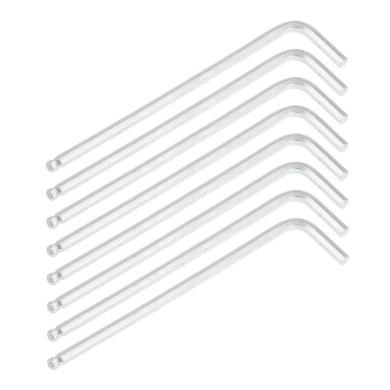 

4mm Ball End Long Metric Hexagon Hex Key L Shaped Wrench 8 Pcs