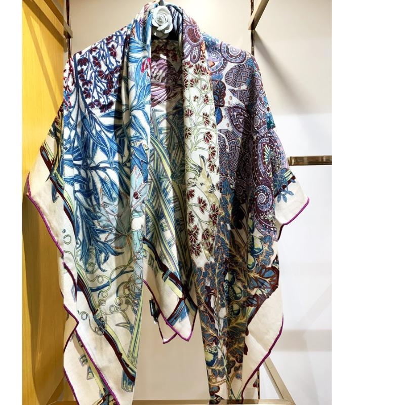 

Large Square Silk Cashmere Scarf Women Winter Scarves Wraps Shawl 130x130cm