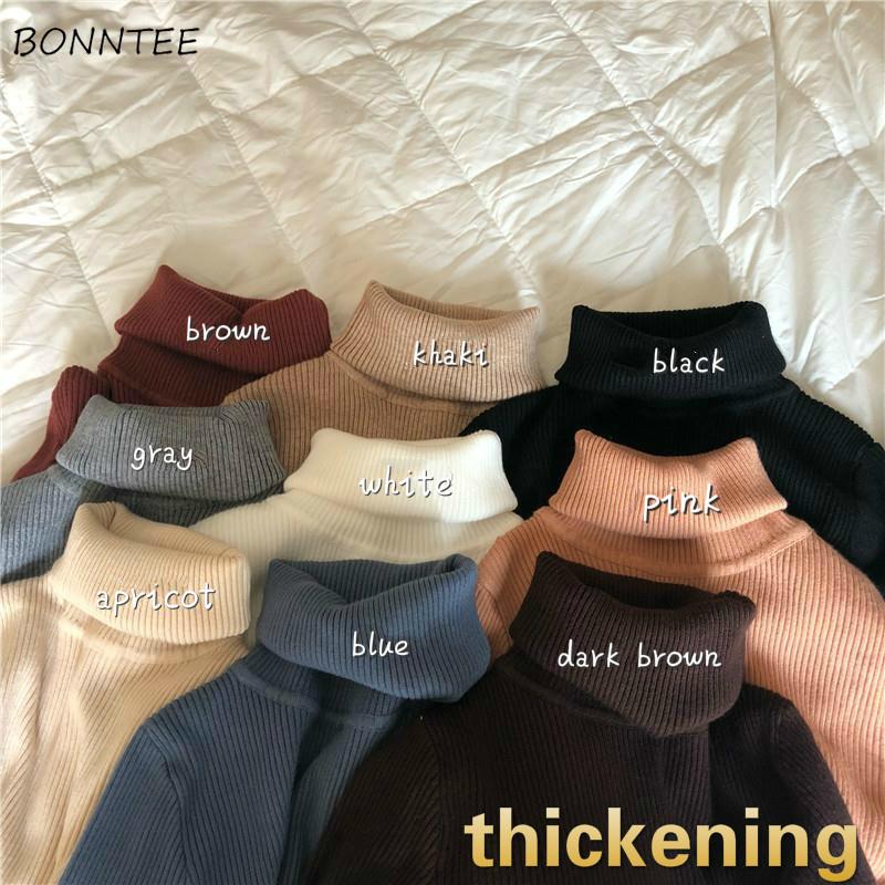 

Turtleneck Sweaters Women Slim Thicker Soft Elegant Simple Chic Spring Ladies Knitted Clothing All-match Basic Knitwear Korean, Black