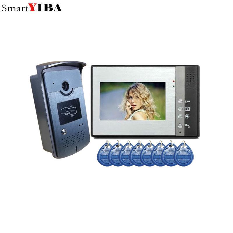 

SmartYIBA 7 Inch Video Doorbell Door Viewer Home Security Camera Monitor Intercom System Doorbell Entry Kit