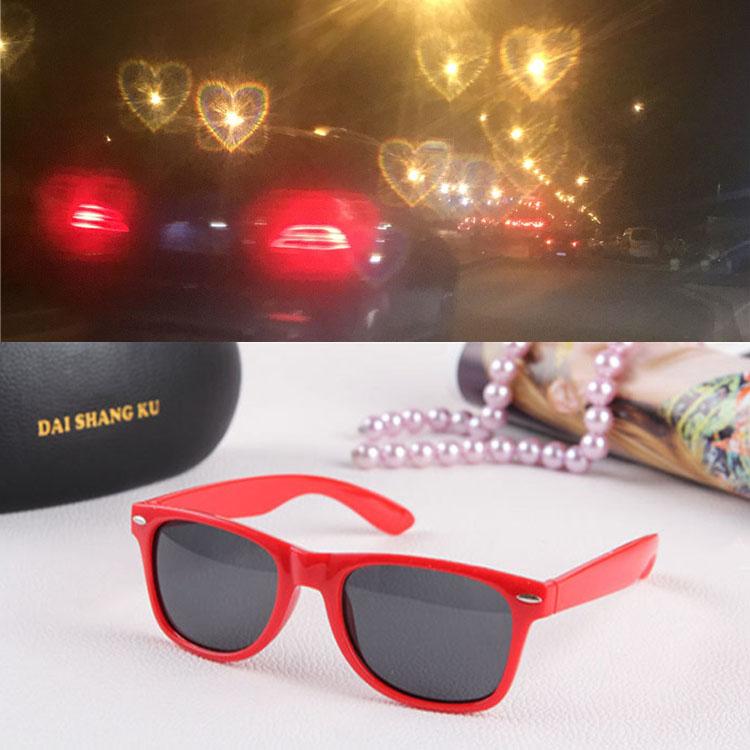 

Rice Nails Square Heart Sunglasses Women PC Frame Optical Variable Heart Shaped Lenses Colorful Sunglasses Women Red Pink Shades