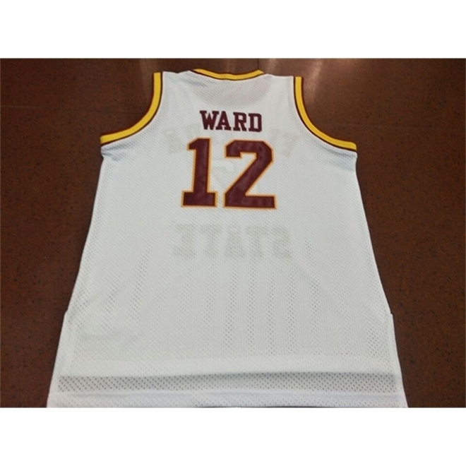

age Men 1992 Florida State Charlie Ward #12 GOLD WHITE College Real embroidery jersey Size S- or custom any name or number jersey