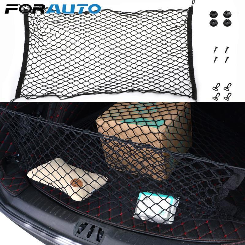 

Universal Car Trunk Rear Storage Cargo Luggage Nylon Elastic Mesh 90x40 CM/110x50 CM Net Holder With 4 Plastic Hooks Pocket New1