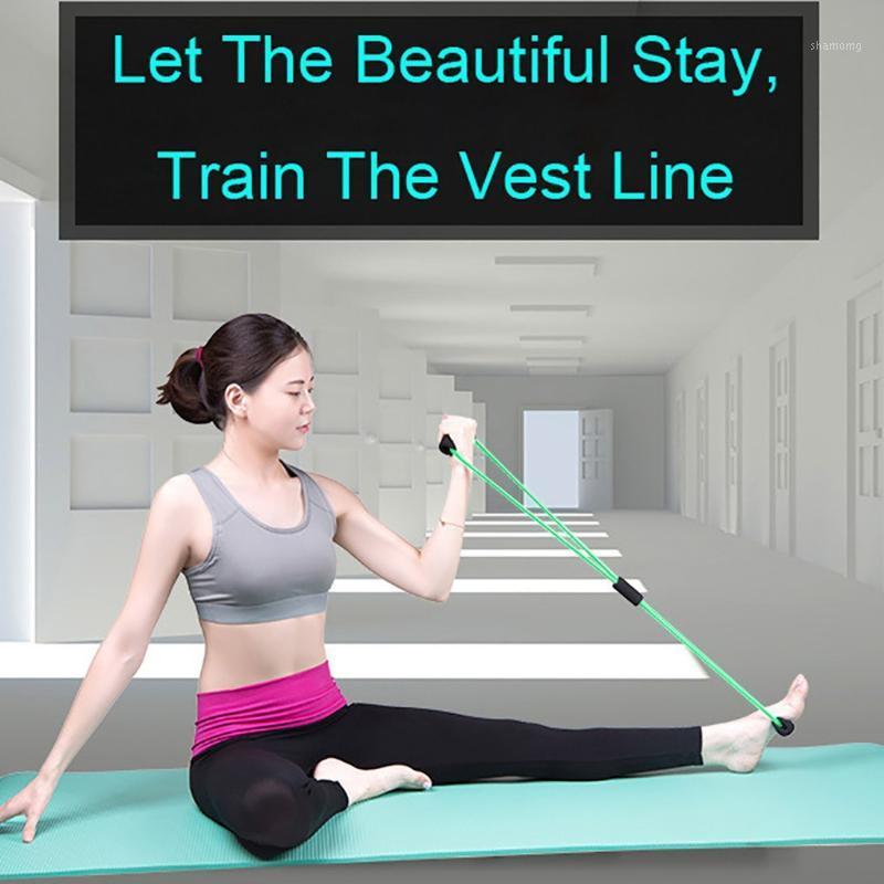 

1PC Chest Fitness Heavy Resistance 8 Word Developer Elastic Band Pull Rope Belt Stretch Sport Training Body Building Accessories1