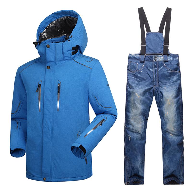 

Winter Ski Suit Men Waterproof Thermal Ski Jacket+Snowboard Pant Male Outdoor Skiing And Snowboarding Snow Suit Free Freight, Color2