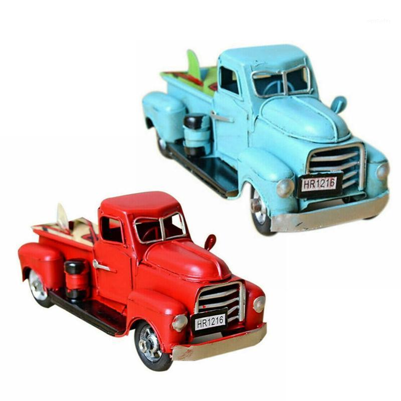 

Christmas Vintage Metal Classic Rustic Red Pickup Truck Christmas Home Office Decor For Kids Gifts1