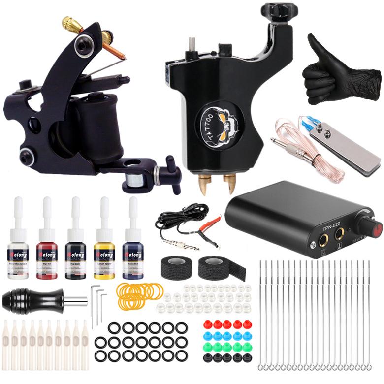 

Solong Tattoo Coil Tattoo Machine Set Professional Motor Machine Set Full of Student Double makeup