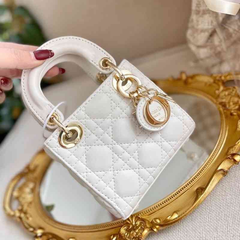 

Crossbody Designer Handbags Christain Bag Latest Leather Female 2022 Single Shoulder Messenger Full Set, Mini white 12 "x10