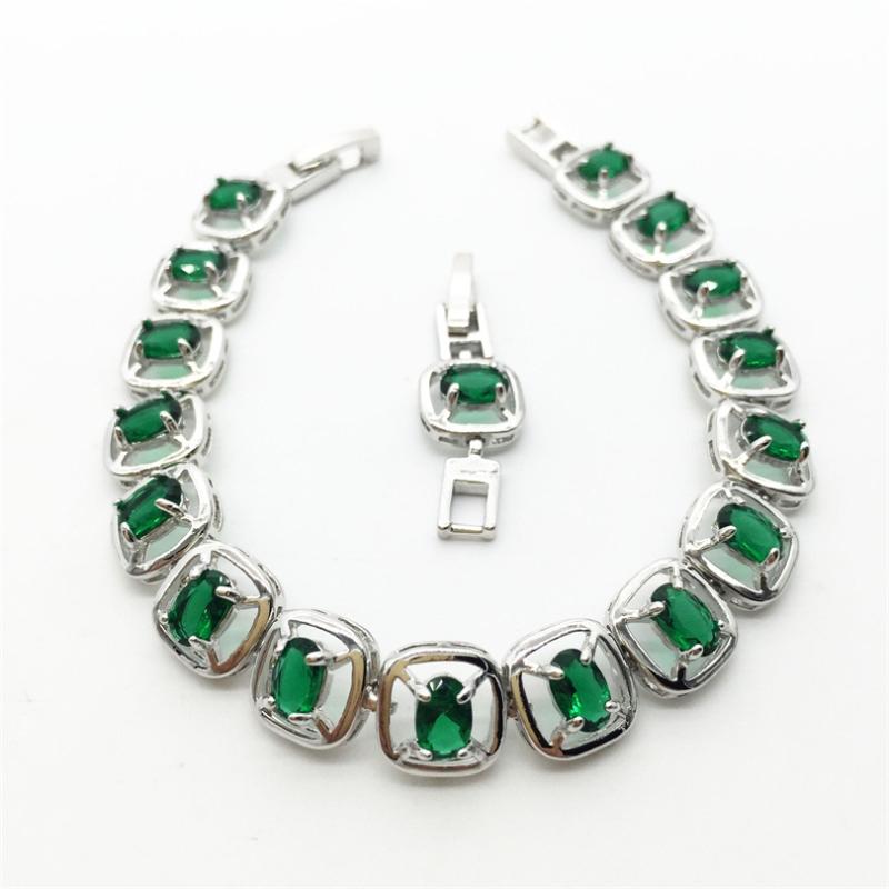 

Teemi Charm Bracelet Classic Square Green Cubic Zircon Bracelet for Women Fashion Jewelry Factory Wholesale