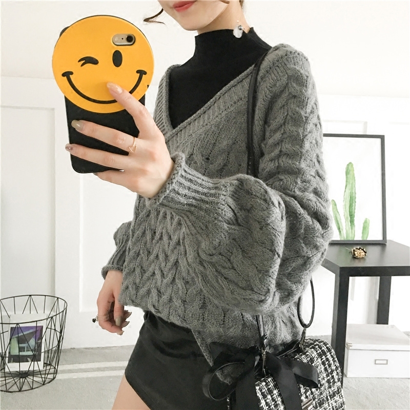 

2021 New Turtleneck Sweater Female Loose Pieces Lazy Top O7ZS, Khaki.