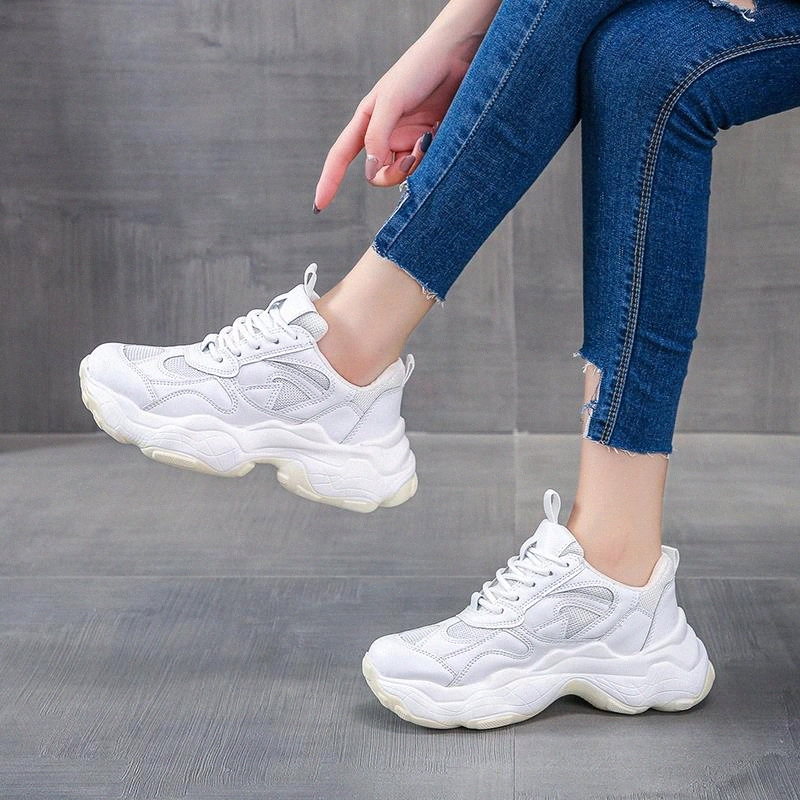 

Platform Sneakers Women Shoes 2020 Thick Sole Sneakers Vulcanized Shoes Women Chunky Trainers Casual Dad Basket Femme #Ll9Q