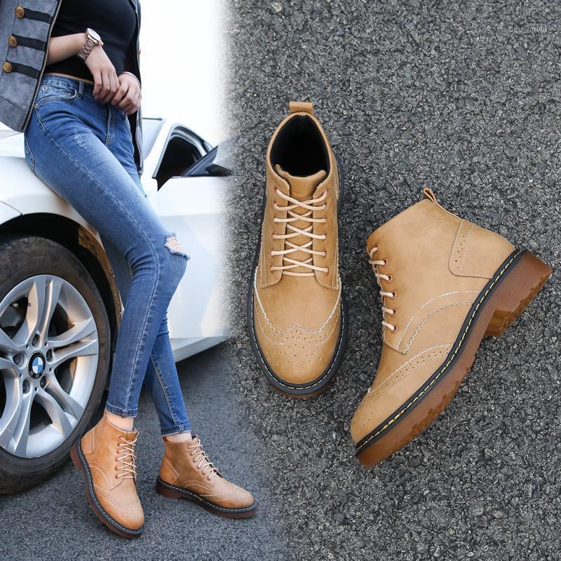 

New Big Size 34 ~43 Shoes Women Boots British Style Western Thick Sole Platform Flat Brown Black Women Motorcycle Boots1, 222-2-gray fur