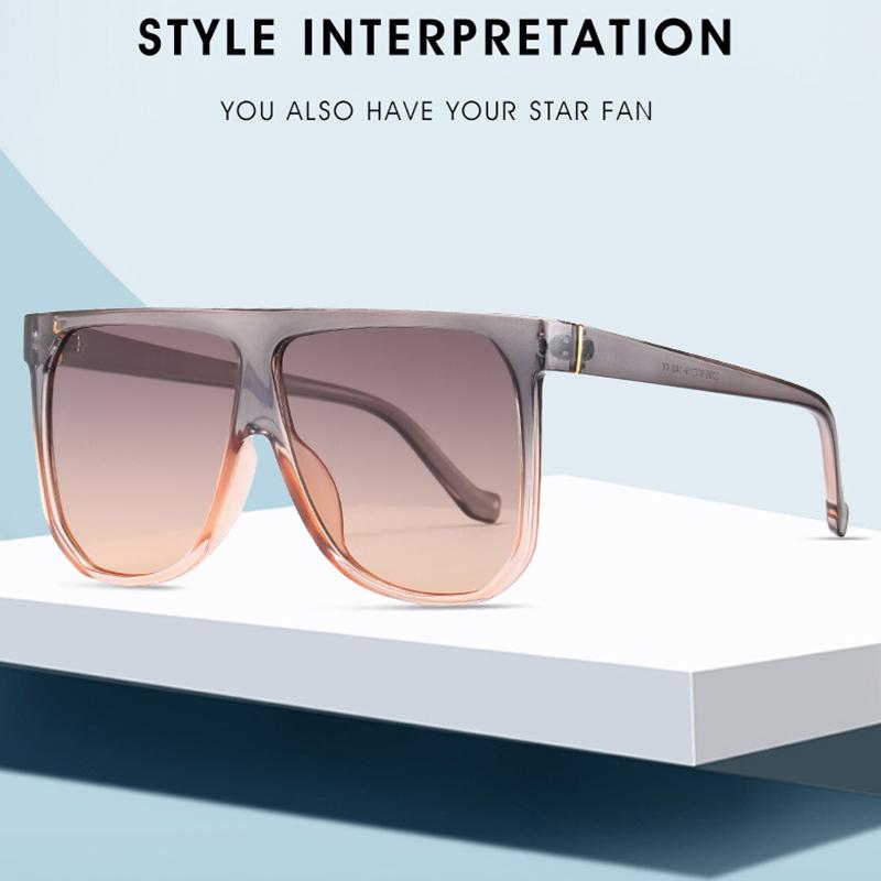 

2021 fashion big frame sunglasses female square oversized sunglasses female retro shield Sonnenbrille Damen UV400 glasses wearg