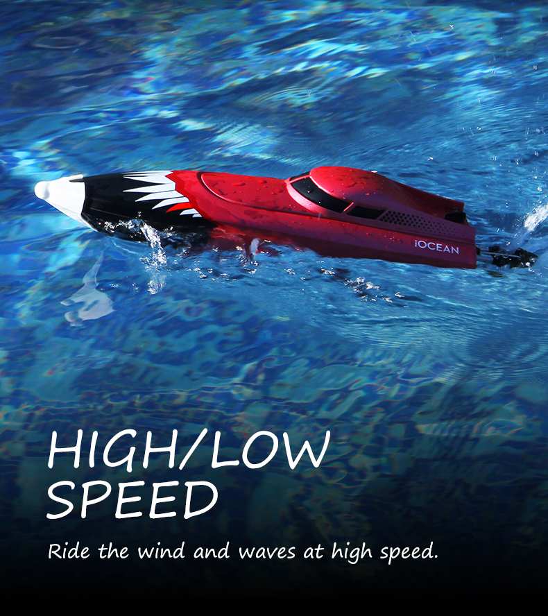 

Presale HR iOCEAN 1 RC Boat 2.4Ghz High Speed Electric Radio Control Boat Vehicle Models Toy Ship boat Toys for Children, Purple