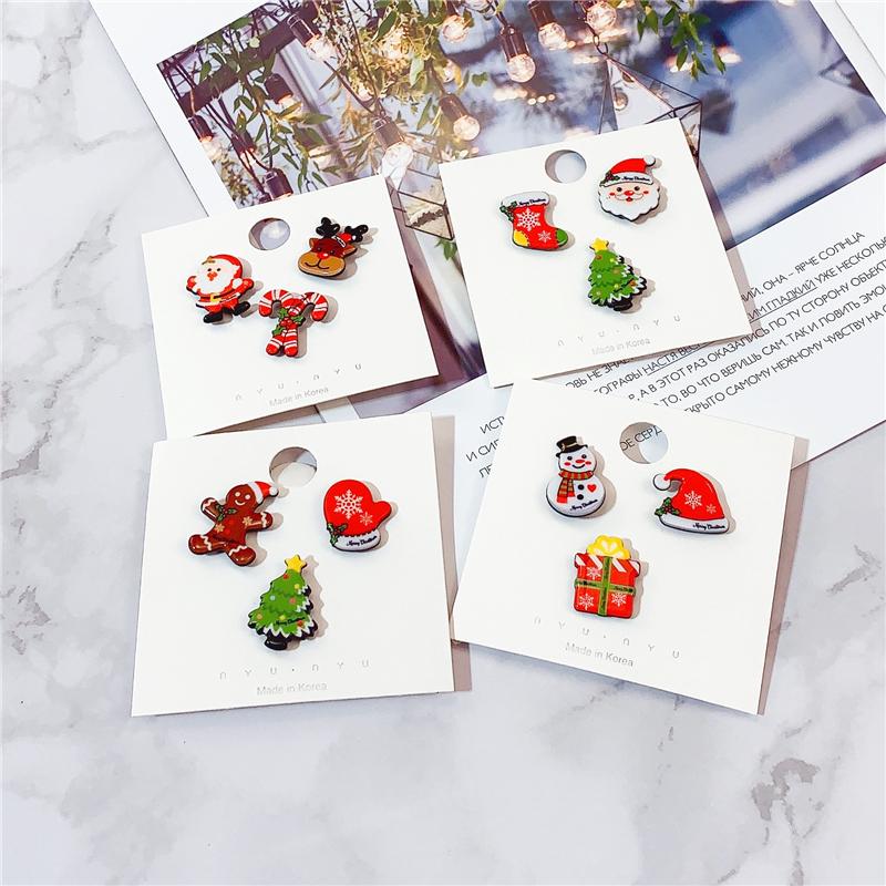 

Pins, Brooches Cute Cartoon Acrylic Christmas Brooch Badge For Women Merry Snowman Clothing Pin Corsage Collars Jewelry Gift