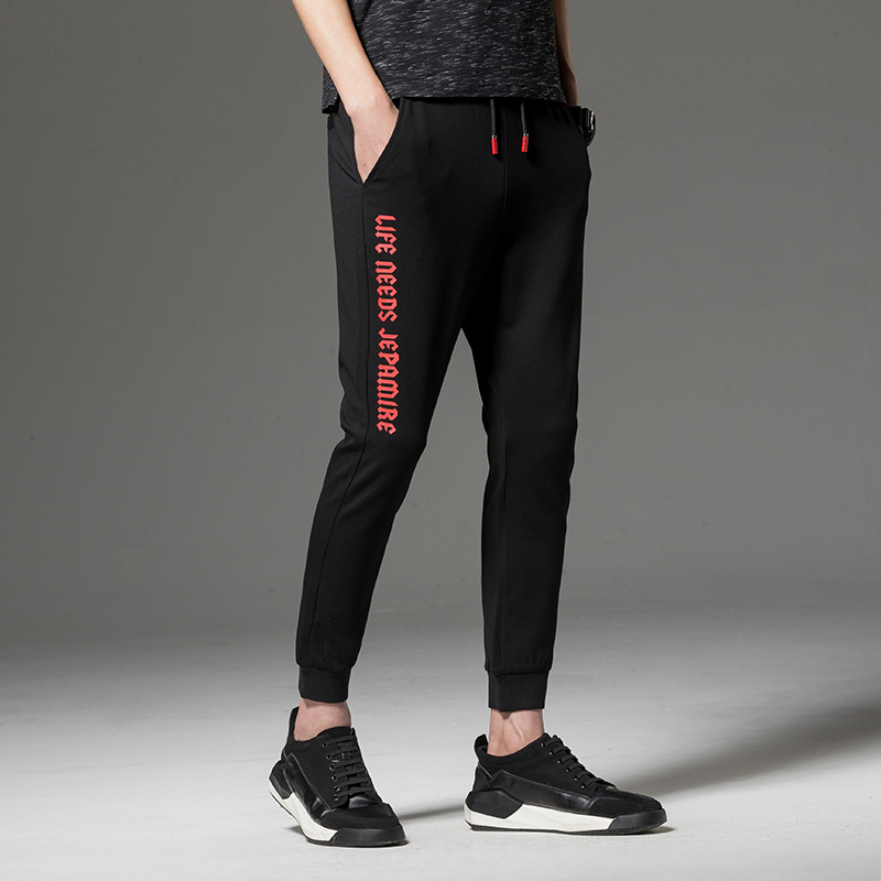 

2021 New Arrival Torozelo-length Spring Men Autumn Slim Fit Sweatpants Solid Cotton Hot Pants Male Plus K28 EWXU