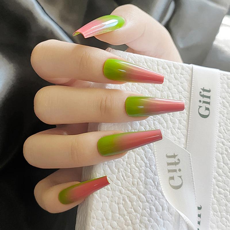 

24Pcs/set Full Cover Detachable Long Ballerina Coffin Fake Nails DIY Manicure Nails Extension Tool Press on Nail Art Tips