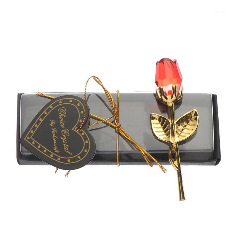 

1Set Mini Crystal Rose Artificial Flower Rose Craft Table Decor Valentine's Day Gift New Year Wedding Favors And Souvenirs Gift1