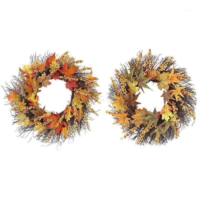

Halloween Wreath Pendant Berry Rattan Wreath For Thanksgiving Christmas Decoration1, Blue