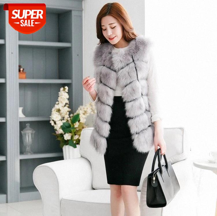 

2020 New Free Shipping New Fashion Women Fashion Real Natural Fox Fur Long Coat Jacket for Winter Warm Over Coat #TB8D, Black;brown