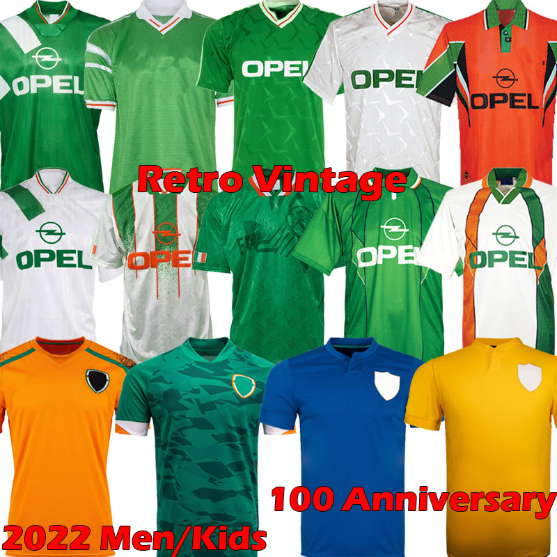 

Retro Vintage Ireland soccer jersey 1988 1990 1992 1994 1995 1996 1997 1998 Republic of Ireland football shirt National 90 World cup 2022 1993 kits 100 Anniversary Kit, Kids 2022 away