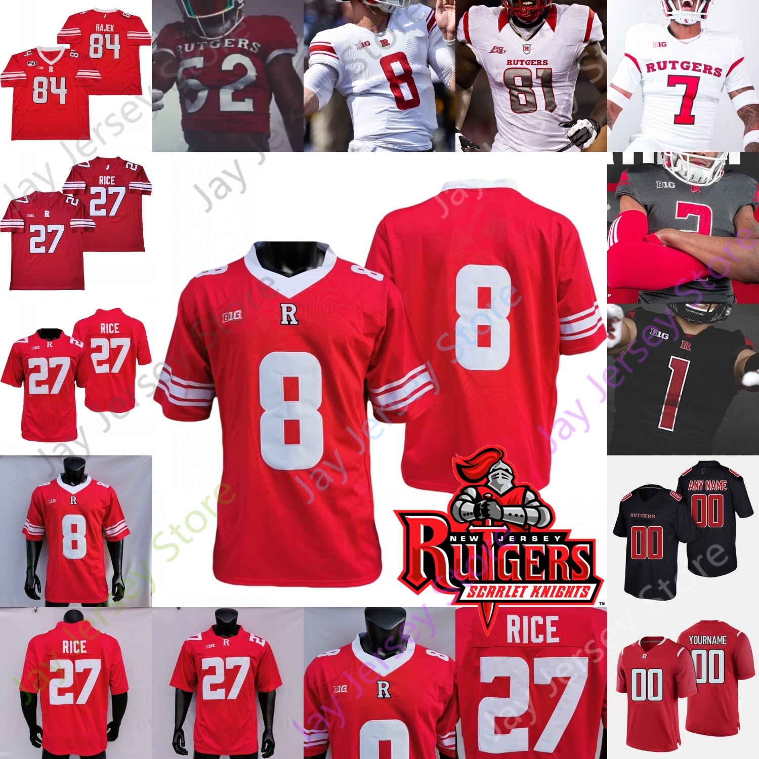 

2020 Rutgers Scarlet Knights Football Jersey NCAA Johnny Langan Artur Sitkowski McLane Carter Blackshear Battle Davis Sanu Aaron Young, Grey i 2020