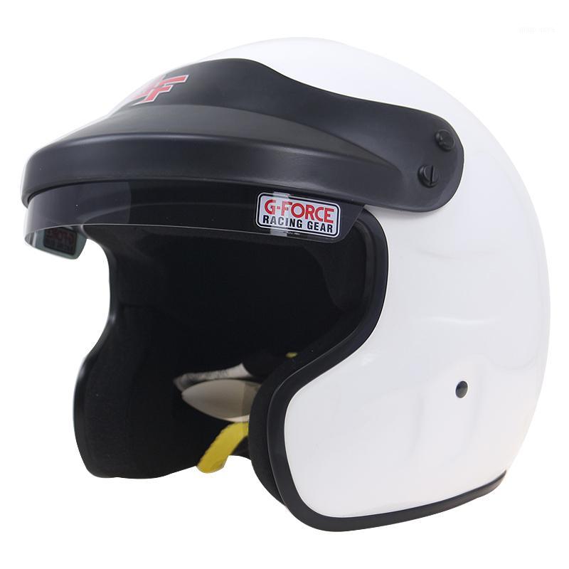 

Car Racing gears Open Face helmet White Snell SA-2020 Motorcycle helmet DD ring buckle1
